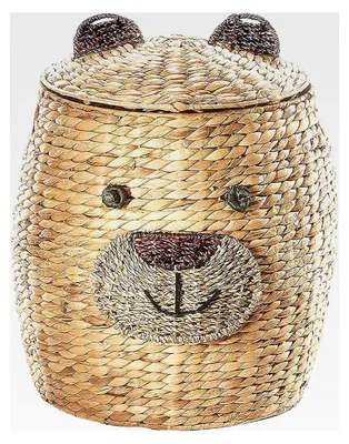 Produktbild von Wäschebehälter Bär für das Kinderzimmer - Wasserhyazinthe - 40x50 cm