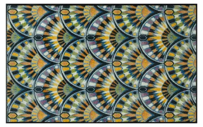 Produktbild von Floornovo Schmutzfangmatte Trend Design  - 120 cm x 75 cm - Federbogen - waschbare Fußmatte Innen und übderdachte Außenbereiche