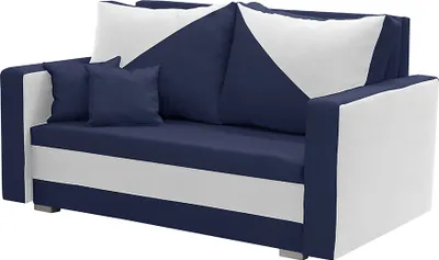 Produktbild von 2-Sitzer-Sofa mit Schlaffunktion ASTO1 - Marineblau/Creme
