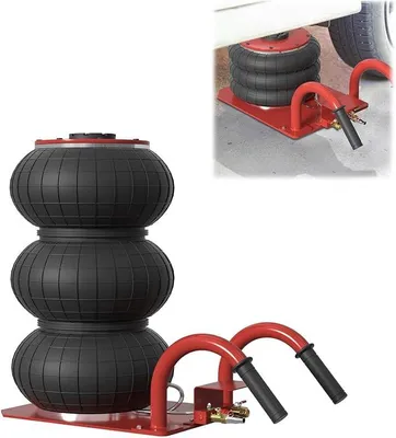 Produktbild von 3T Pmatischer Luftkissen Wagenheber 150-400 mm 6600 Pfund –Dreifachbeutel Luftheber mit Hydraulischem Rangierwagenheber & Gebogenem Griff für SUV, LKW, KFZ