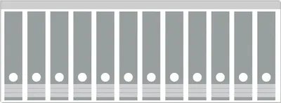 Produktbild von Wallario Ordnerrücken Sticker, selbstklebend für breite Ordner, 12 Stück, Motiv Grau