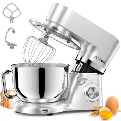 Zdjęcie produktu dla Mikser kuchenny - 6,2 litra - 1500 W - 7 prędkości - Z mieszadłem i hakiem do ciasta