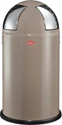 Produktbild von Wesco Push Two Double Bin, dvojitý odpadkový kôš, dvojitý odpadkový kôš, odpadkový kôš, oceľový plech, teplá sivá, 2 x 25 l, 175861-57