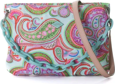 Produktbild von Oilily Umhängetasche Schultertasche Summer Paisley Flat Shoulder Bag Aqua bunt