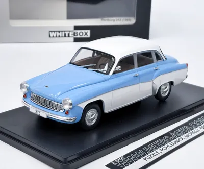 Image de Whitebox 124242 Wartburg 312 1965 bleu clair blanc 1:24