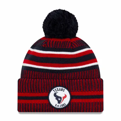 Immagine prodotto di NFL Houston Texans Sideline 2019 Bobble Wollmütze Cappello in maglia con risvolto NewEra