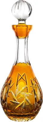 Produktbild von Karaffe Schleuderstern 750ml gelb, aus Bleikristall