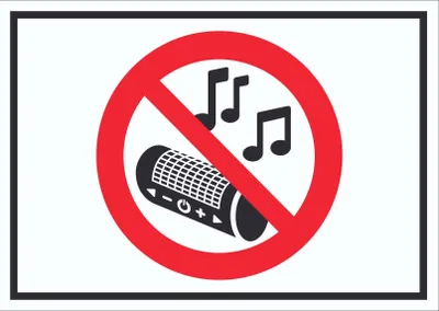 Produktbild von Schild Musik verboten Symbol A6 (105x148mm)