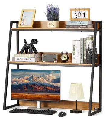 Produktbild von VEVOR Schreibtisch Bücherregal 2-stufiger Organizer (95 x 32 x 90 cm) Tischregal
