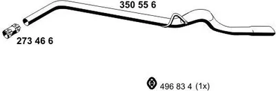 Produktbild von ERNST Abgasrohr Auspuffrohr passend für MERCEDES-BENZ A-Klasse (W169) Hinten 350556