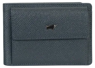 Image de Portefeuille ROBIN RFID, modèle S, pour homme, en cuir, bleu, avec 6 compartiments pour cartes