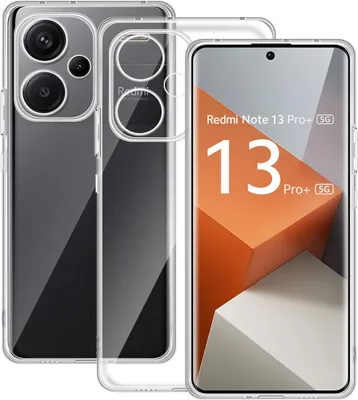 Obrázek produktu pro Pro Xiaomi Redmi Note 13 Pro Plus Silikonové ochranné průhledné pouzdro na mobilní telefon Kryt pouzdra TPU tenký