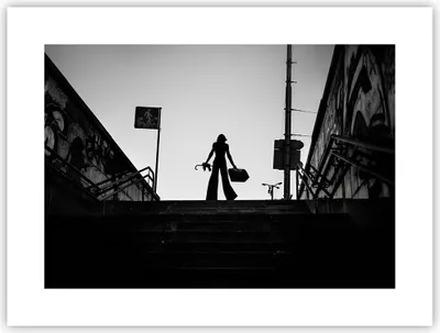 Produktbild von Poster - Poster ohne Rahmen - Schatten Fotografie Treppen - 40x30 cm - Wand Bild - Wanddeko - Wandbilder - Kunstposter - Wandposter - Bilder - Kunstdruck - Wanddekoration - Wandbild - P2XAA40x30-4365