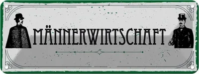 Produktbild von vianmo Blechschild 10x27 cm Männerwirtshaft Witz Humor Lustig Spaß