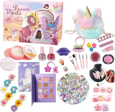 Produktbild von ChoyClit Adventskalender für Mädchen & Teenager – 24 Fächer Einhorn-Set mit Make-up, Schmuck & Accessoires – Geschenk Weihnachten Geburtstag