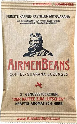 Zdjęcie produktu dla Cukierki energetyczne AirmenBeans kawowe z guaraną 21 sztuk