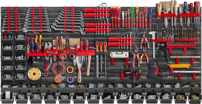 Immagine prodotto di Scaffale a muro per attrezzi KADAX grande, 174x78cm Sistema di stoccaggio in plastica robusta