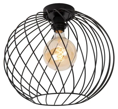 Zdjęcie produktu dla Lampa sufitowa druciana czarna 40cm DANZA 1xE27 40W Lucide
