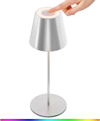 Immagine prodotto di Lampada da tavolo a LED per esterni con display touch – Senza fili e colori RGB – Ricaricabile e impermeabile (IP54)