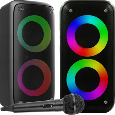 Produktbild von Großer Bluetooth-Lautsprecher 10 W mit Mikrofon, LED RGB, 4000 mAh, FM, USB