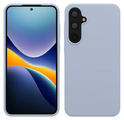 Produktbild von kwmobile Handyhülle für Samsung Galaxy A55 5G Hülle - Case Silikon - Kabelloses Laden - Schutzhülle Cover in Hellblau matt