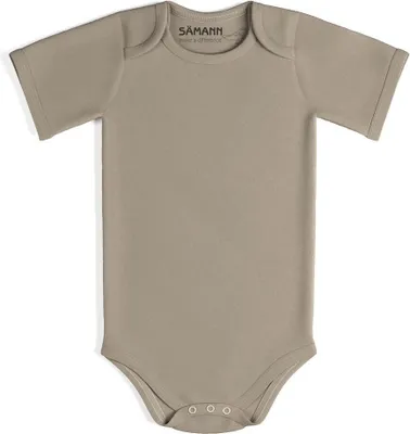 Produktbild von Baby Body aus 100% Baumwolle mit Schlupf-Ausschnitt kurzarm nicht gerippt 3-6 M Simply Taupe