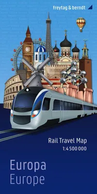 Produktbild von freytag & berndt Rail Travel Map Europa 1:4,5 Mio.