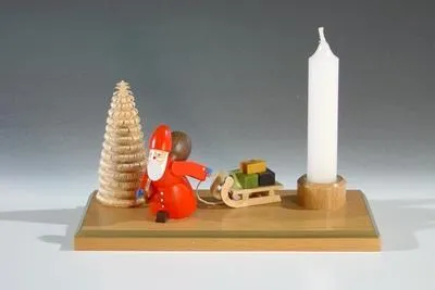 Obrázek produktu pro Svícen Otec Vánoc se sáněmi šířka 14cm NOVINKA