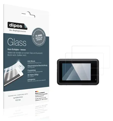 Produktbild von 2x Schutzfolie für syndesmos FO1M - Anti-Shock 9H Folie dipos Glass Kunststoffglas