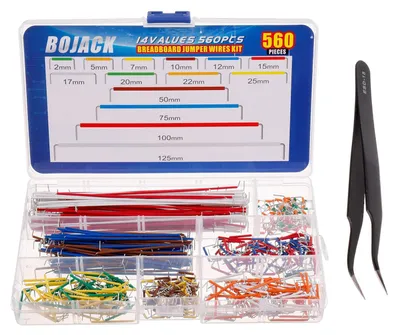 Breadboard-Jumper-Kabel-Set, 560 St., 14 Längen 2-125 mm