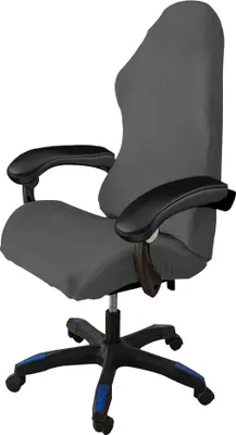 Produktbild von Dicker, Velours Bezug Für Gaming-Stuhl, Dunkelgrau.