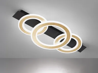 Produktbild von Fischer & Honsel Circle LED Deckenleuchte 25,9W Tunable white steuerbar dimmbar Acrylglas sandschwarz + Fernbedienung 21435