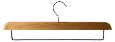 Produktbild von Holzkleiderbügel, Hosenbügel, natur lackiert (10 Stück)