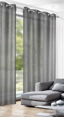 Produktbild von Ösenschal "Ciel" - Vorhang mit Ösen von Albani: 245x135cm / Grau Größe (HxB): 245x135cm Farbe: Grau