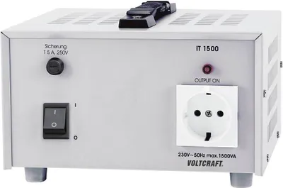Produktbild von VOLTCRAFT IT-1500 Labor-Trenntrafo Festspannung 1500 VA 230 V/AC (max.)