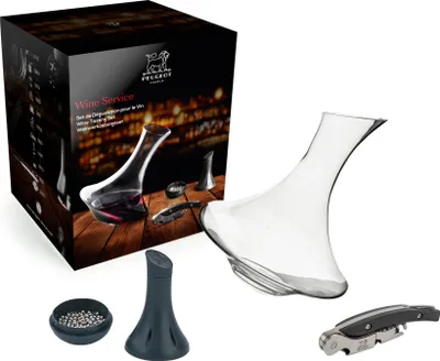 Produktbild von PEUGEOT Geschenkset WINE SERVICE Dekanter Reinigungskugeln Korkenzieher Wein