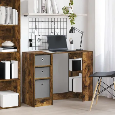 Immagine prodotto di Maison Exclusive - Scrivania in legno impiallacciato effetto noce, dimensioni 100 x 40 x 75 cm