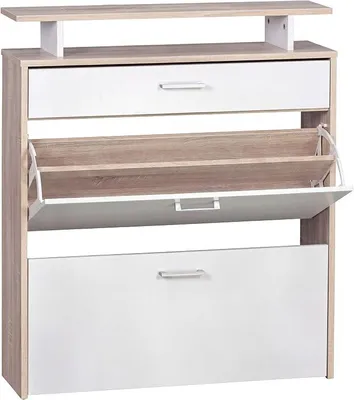 Imagen del producto de Silecomplaza Zapatero Schuhkipper de 80x24x95 cm, acabado Sonoma, con cajón