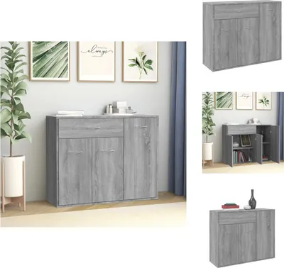 Obrázok produktu pre vidaXL Príborník Grey Sonoma 88x30x70 cm Materiál na báze dreva - Príborníky