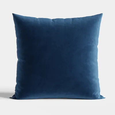 Produktbild von VELVI Marineblauer Samt-Kissenbezug - Velvet Elegance 40x40cm