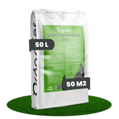 Zdjęcie produktu dla Topdressing Trawników – Mieszanka z Mykoryzą i Rhizobakteriami (50 Litrow – na 50m2) - Organifer