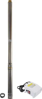 Produktbild von Agora-Tec® 3 Zoll Brunnenpumpe Tiefbrunnenpumpe PREMIUM 1100W-5.5-93 30m Kabel