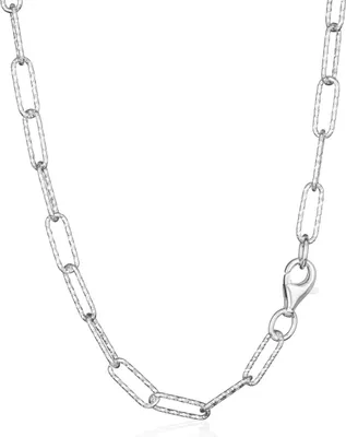 Produktbild von Halskette 50cm Lang Ankerkette diamantiert 925 Silber 5mm breite Silberkette