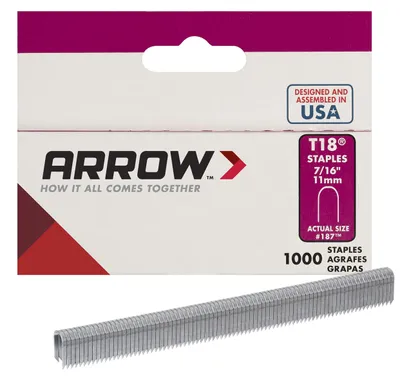 Productafbeelding van Arrow nietjes T18, doos met 1000 stuks - 7/16 inch