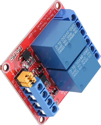 Obrázek produktu pro 2kanálový reléový modul s optočlenem Izolace vysoké a nízké úrovně spouštění (24 V)