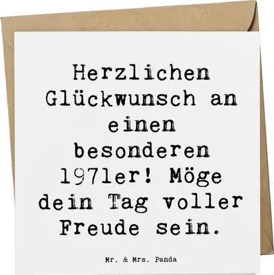 Produktbild von Mr. & Mrs. Panda Grußkarte Spruch 1971 Geburtstag - Weiß - Geschenk, faltkarte, Klappkarte, Geburtstagsgeschenk, doppelkarte, Glückwunsch, Jahrgang, Glückwunschkarte