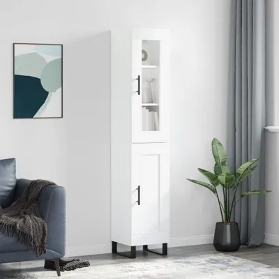 Produktbild von vidaXL Highboard Weiß 34,5x34x180 cm Holzwerkstoff