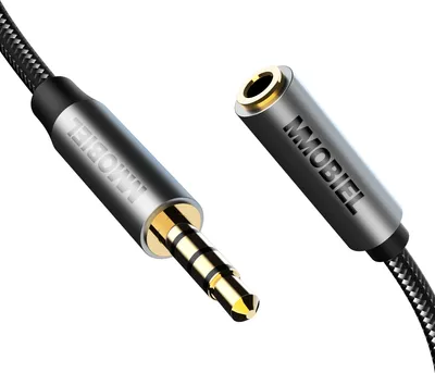 Produktbild von MMOBIEL 3.5mm Audio-Stecker auf Buchse Aux-Verlängerungskabel - Audio und Mikrofon – 1M