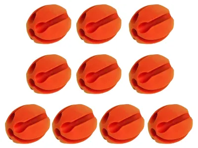Produktbild von 10 Stück Angelrutenclips, kompakt, tragbar, rutschfest, multifunktionales Set, Kugelhaken, Angelrutenhalter