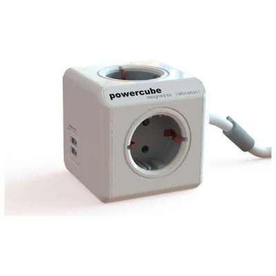 Immagine prodotto di Cubo con presa di corrente Allocacoc Power Cube USB Grigio